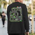 Play Mat On The Back Toy Car Street Back Massage Sweatshirt Back Print