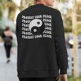 Protect Your Peace Yin Yang Aesthetic Trendy Sweatshirt Back Print