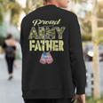 Proud Army Father Us Flag Camo Dog Tags Pride Military Dad Sweatshirt Back Print