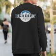 Red Dirt Mountain Country Music Sweatshirt Back Print