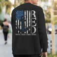 Red Friday Military Memorial Day Veterans Family 4Th Of July Sweatshirt Back Print