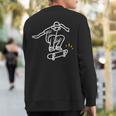 Retro Vintage Skateboard Minimalist Simple Sweatshirt Back Print