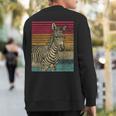 Retro Zebra Sweatshirt Back Print