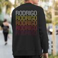 Rodrigo Retro Wordmark Pattern Vintage Style Sweatshirt Back Print