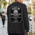 State Of Fine Old Jefferson Parody Sweatshirt Back Print