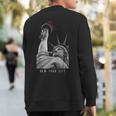 Statue Of Liberty New York City Nyc Ny Usa America Souvenir Sweatshirt Back Print