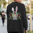 Sugar Skull Happy Easter Bunny Ears Cute Sweatshirt Back Print