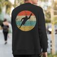 Swimmer Silhouette Retro Swimming Sweatshirt Back Print