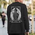 Tarot Card The Death Xiii Angel Skull Style Sweatshirt Back Print