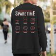 Things I Do In My Spare Time Car Racing Racer Sweatshirt Back Print