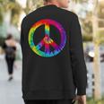 Tie Dye Peace Sign60S 70S Hippy Costume Sweatshirt Back Print