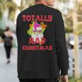 Totally Rad 80S Christmas Vintage Santa 80S Costume Sweatshirt Back Print