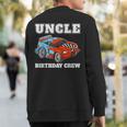 Uncle Birthday Crew Race Car Racing Car Driver Sweatshirt Back Print