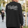 Vintage 50Th Birthday Born In 1967 Sweatshirt Back Print