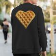 Waffle Heart For Waffle Lovers Sweatshirt Back Print