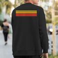 Warm Color Stripes Red Orange Yellow Sweatshirt Back Print