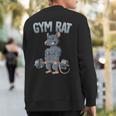 Weight Training Deadlift Gym Rat Sweatshirt Back Print