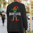 Xmas Smart Aleck Elf Family Matching Christmas Pajama Sweatshirt Back Print