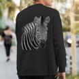 Zebra Face Wildlife Animal African Safari Wild EyesSweatshirt Back Print