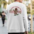 Can't Catch Me Merry Christmas Boy Skateboarding Gingerbread Sweatshirt Back Print