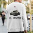 The M24 Chaffee Usa Light Tank Ww2 Military Machinery Sweatshirt Back Print