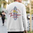 Tahiti Teahupoo Surfing French Polynesian Vintage Sweatshirt Back Print