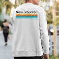 Vintage New Braunfels Tx Texas Usa Retro Sweatshirt Back Print