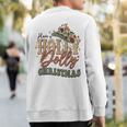 Vintage Western Christmas Howdy Xmas Cowboy Hat Retro Jolly Sweatshirt Back Print