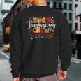 2023 Thanksgiving Crew Turkey Matching Family Thanksgiving Sweatshirt Back Print