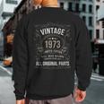 50 Birthday Vintage 1973 Original Parts Car Enthusiast Sweatshirt Back Print