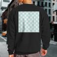 Aesthetic Pastel Teal Plaid Buffalo Print Sweatshirt Back Print