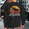 Alaska Moose Sunset Retro Vintage Vibe Sweatshirt Back Print