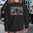 American Flag Thank You Military Appreciation Sweatshirt Back Print