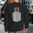 Cairn Terrier Dog In Your Pocket Sweatshirt Back Print