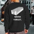 Card Catalog Never Forget Library Librarian Sweatshirt Back Print