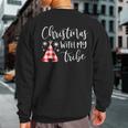 Christmas With My Tribe Family Pajamas Buffalo Plaid Sweatshirt Back Print