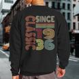 Classic Since 1936 Vintage Retro Style Birthday Graphic Sweatshirt Back Print