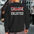 College Enlisted Veteran Day Sweatshirt Back Print