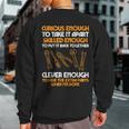 Curious Enough To Take It Apart Car Auto Garage Mechanic Men Sweatshirt Back Print