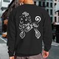 Cute Poodle Lace Artistic Pattern Sweatshirt Back Print