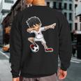 Dabbing Soccer Boy South Korea Korean Flag Jersey Sweatshirt Back Print