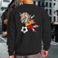 Dabbing Unicorn Soccer Spain Jersey Spanish Football Sweatshirt Back Print