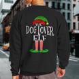 The Dog Lover Elf Matching Family Pajama Top Christmas Sweatshirt Back Print