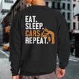 Eat Sleep Cars Repeat Automotive Technician Auto Mechanic Sweatshirt Back Print