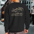 Formula Racing Car Silhouette Mechanic Car Guys Sweatshirt Back Print