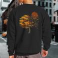 Full Moon Flock Of Birds Tree Outdoor Wildlife Nature Forest Sweatshirt Back Print