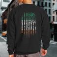 Irish American Flag Ireland Saint Patrick's Day Sweatshirt Back Print