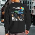 It's My 5Th Birthday Monster Truck 5Th Birthday Boy Sweatshirt Back Print