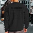 Jasmine Nutrition Personalized Name Christmas Sweatshirt Back Print