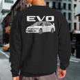 Jdm Car Evo 8 Wicked White Rs Turbo 4G63 Sweatshirt Back Print